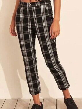 Hollister Plaid Tapered Pants